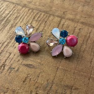 J.Crew Colorful Cluster Stone Earrings